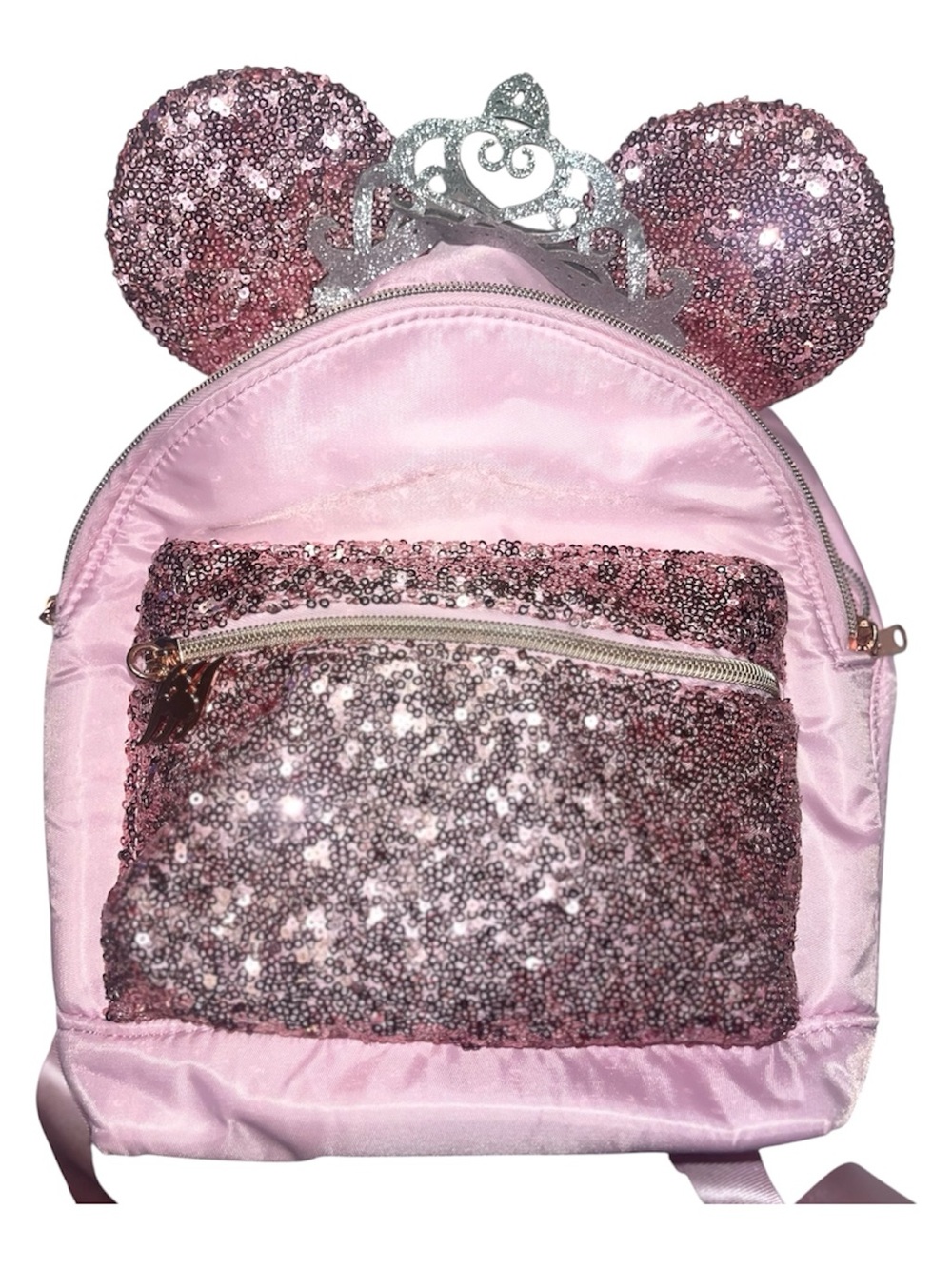 Disney Cruise Line Bibbidi Bobbidi Boutique Pink Minnie Sequin Backpack + Sachet
